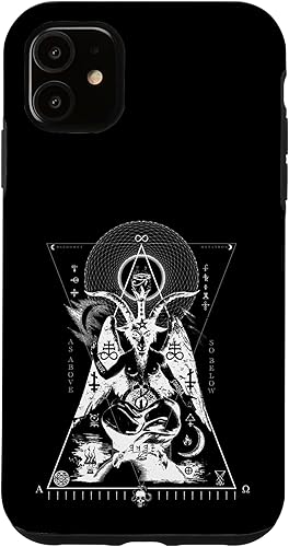 iPhone 11 BAPHOMET - Como arriba y abajo - Funda de geometría sagrada oculta