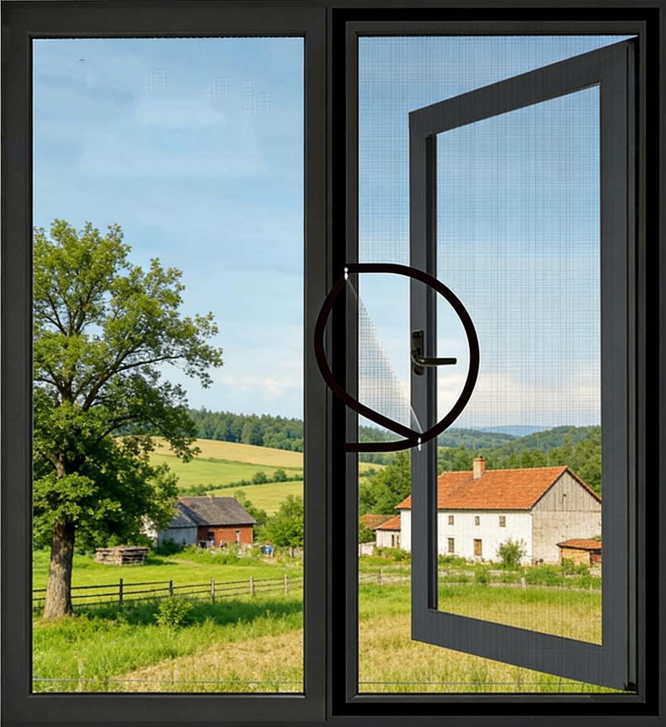 Window Netting for Insects, Custom Size Bug Mosquito Net, Self-Adhesive Fly Screens for Windows, Cat Protection Netting with Zipper for Balcony Window