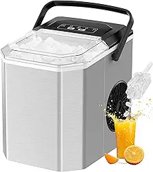 Máquina De Gelo PortáTil Limpeza AutomáTica Com AlçA, Cesta E Pá, Adequado Para Casa/Cozinha/Camping/Rv (220 Volts)