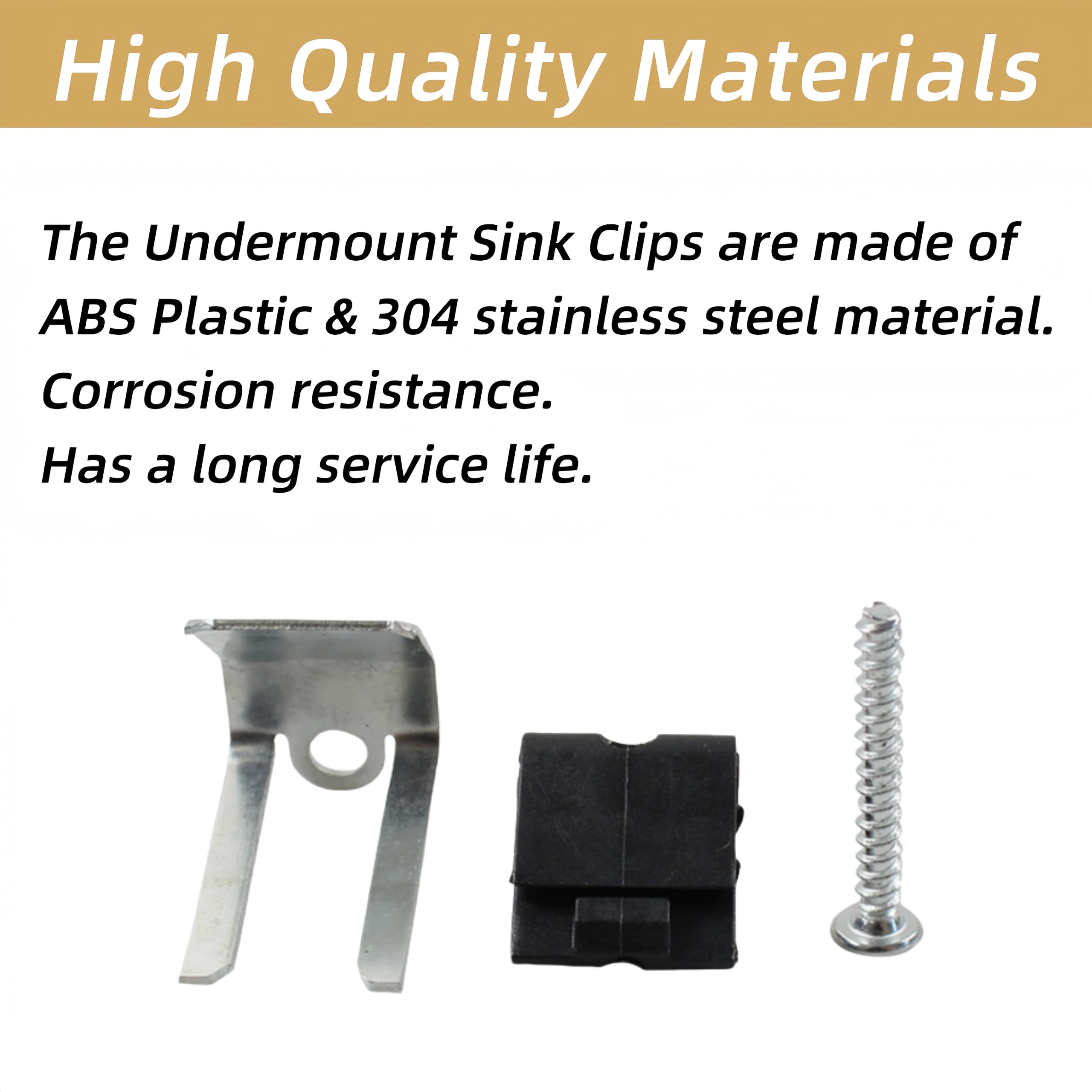 10 Clip Per Lavello Da Cucina - Staffe Di Montaggio In Acciaio | Facile Installazione Per Riparazioni - Foto 4