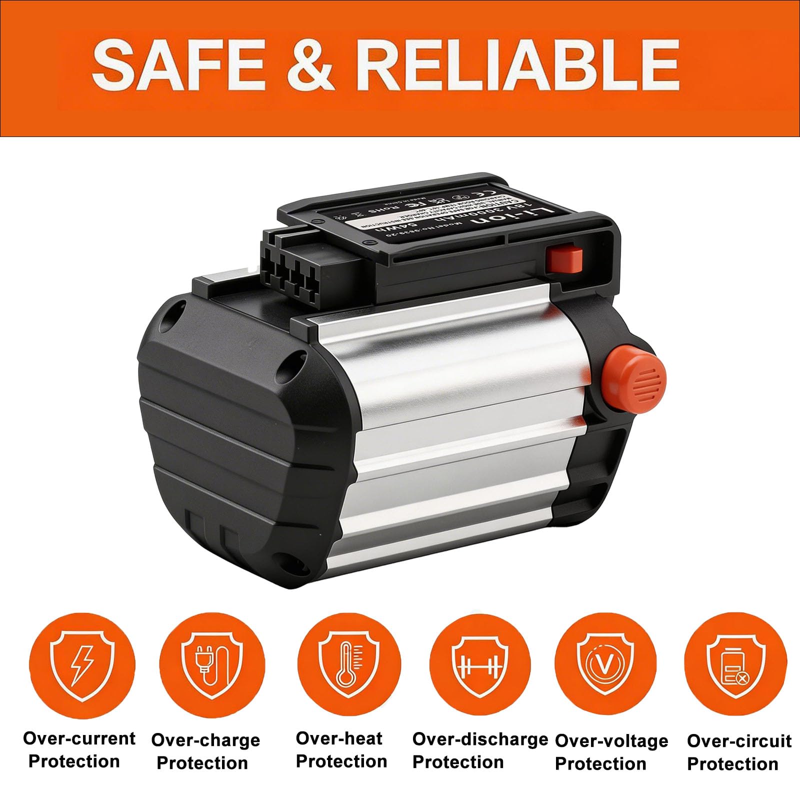 Batterie Li-ion 18V 3000mAh pour Gardena BLi-18 9840-20 9839-20, compatible avec Gardena Li-ION System Li-18, convient pour Gardena 18V Li-ION 8833-28, 8832-20