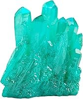 Vista 12 de mookaitedecor Espécimen de piedra de geoda de racimo de cristal de roca natural recubierto de titanio