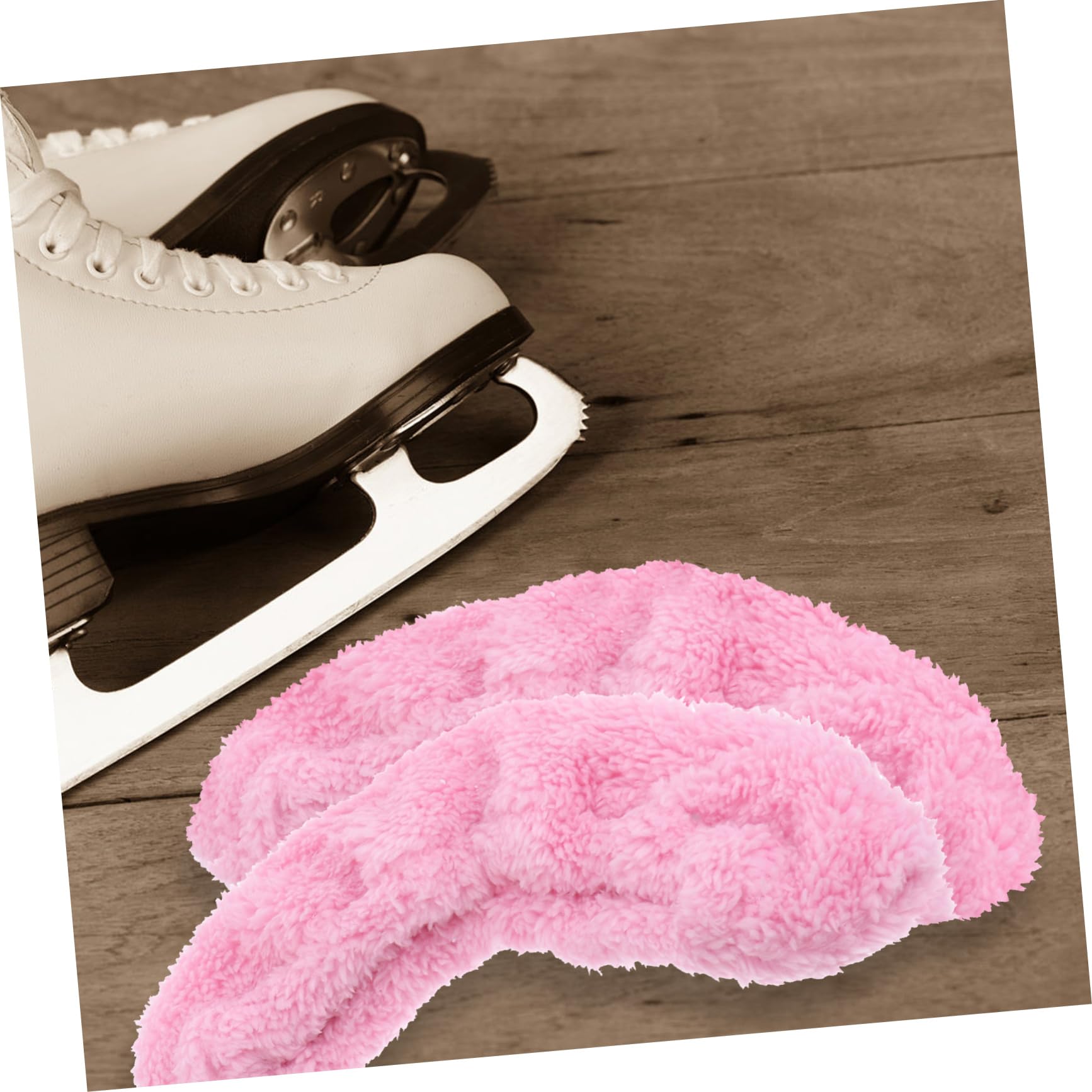 Abaodam Copripattini Ghiaccio Elastici in Velluto Rosa, Morbidi | Protezione Lama Pattini da Ghiaccio, Leggero e Pratico, Accessori per Pattinaggio Sul Ghiaccio