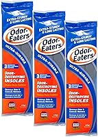Odor-Eaters Ultra-Durable Insoles 3-Pack: Heavy-Duty Odor Control, Cushioning for Work Boots & Sneakers