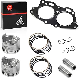 Top End Rebuild Kit Piston & Ring Gasket STD for EZGO 4 Cycle Gas Golf Cart 350cc EH35C MCI Fuji Robin Engine 1996-2008 72504G01 72505G01