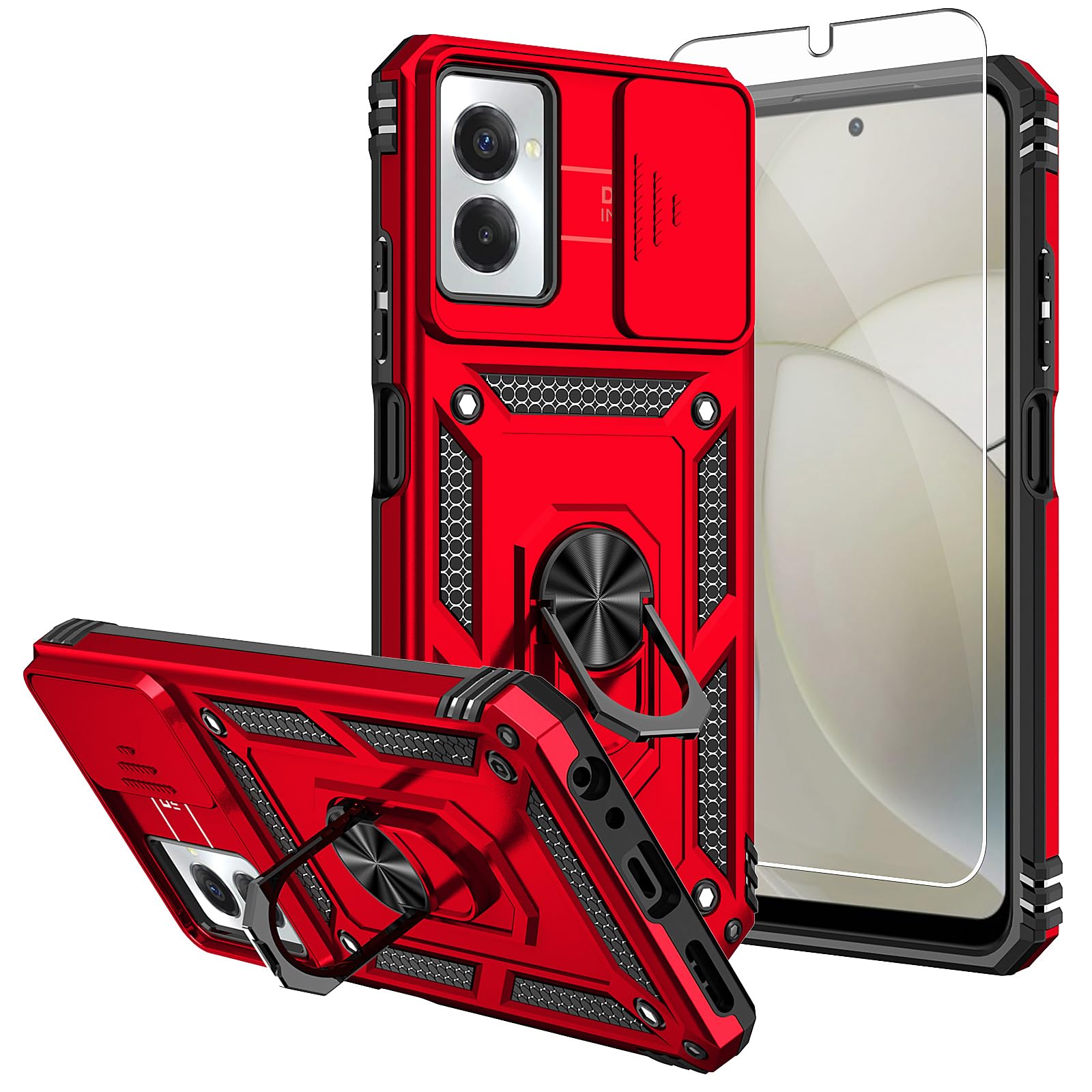 SKMY for Moto G Power 5G 2024 Case,with Screen Protectors and Camera Cover,[Military Grade] 16ft.Drop Tested Cover with Magnetic Kickstand Protective