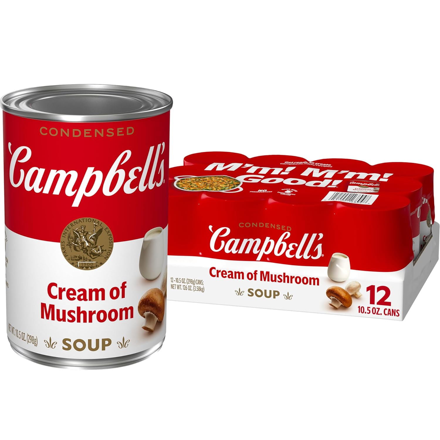 Campbell's Condensed Cream of Mushroom Soup, 10.5 oz Can (12 Pack)