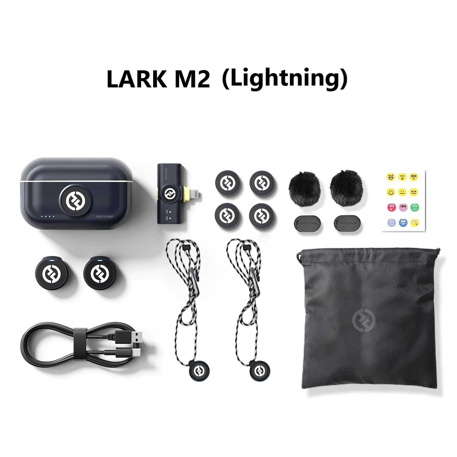 Hollyland Lark M2 L Microphone Lavalier Pour iPhone/iPad