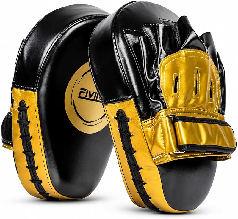Boxing Focus Mitts for Training, Curved Punching Mitts for MMA | Focus Mitts, Curved Punch Mitts, For Martial Arts, Boxing Training, For Karate, Kickboxing, Muay Thai, Taekwondo