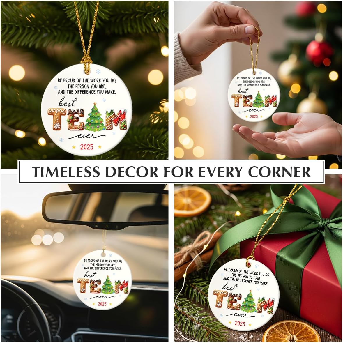 Team Ornament for Christmas Tree Decorations - Cheer Team Appreciation Gifts for Employees, for Coworkers Leader Colleague 2025, Farewell and Thank You Gift for Coworkers Friends - Image 4