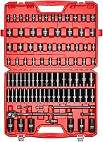 Vista 15 de Vevor - Juego de 1/2 pulgada de enchufes de impacto de 9 piezas, juego de enchufes profundos métricos 29-38 mm, juego de enchufes de eje de 6 puntas