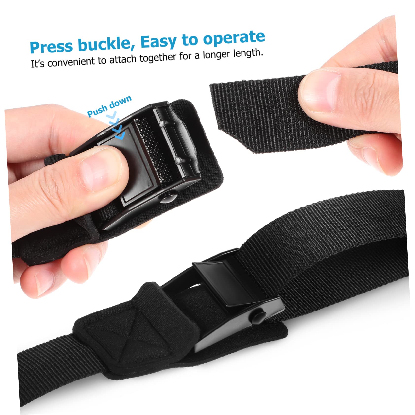 Housoutil Djustable Sling Straps for Surfboard 4 Pieces Board Tie Strap Luggage Bundling Belt Canoe Straps Easy-Release Buckle