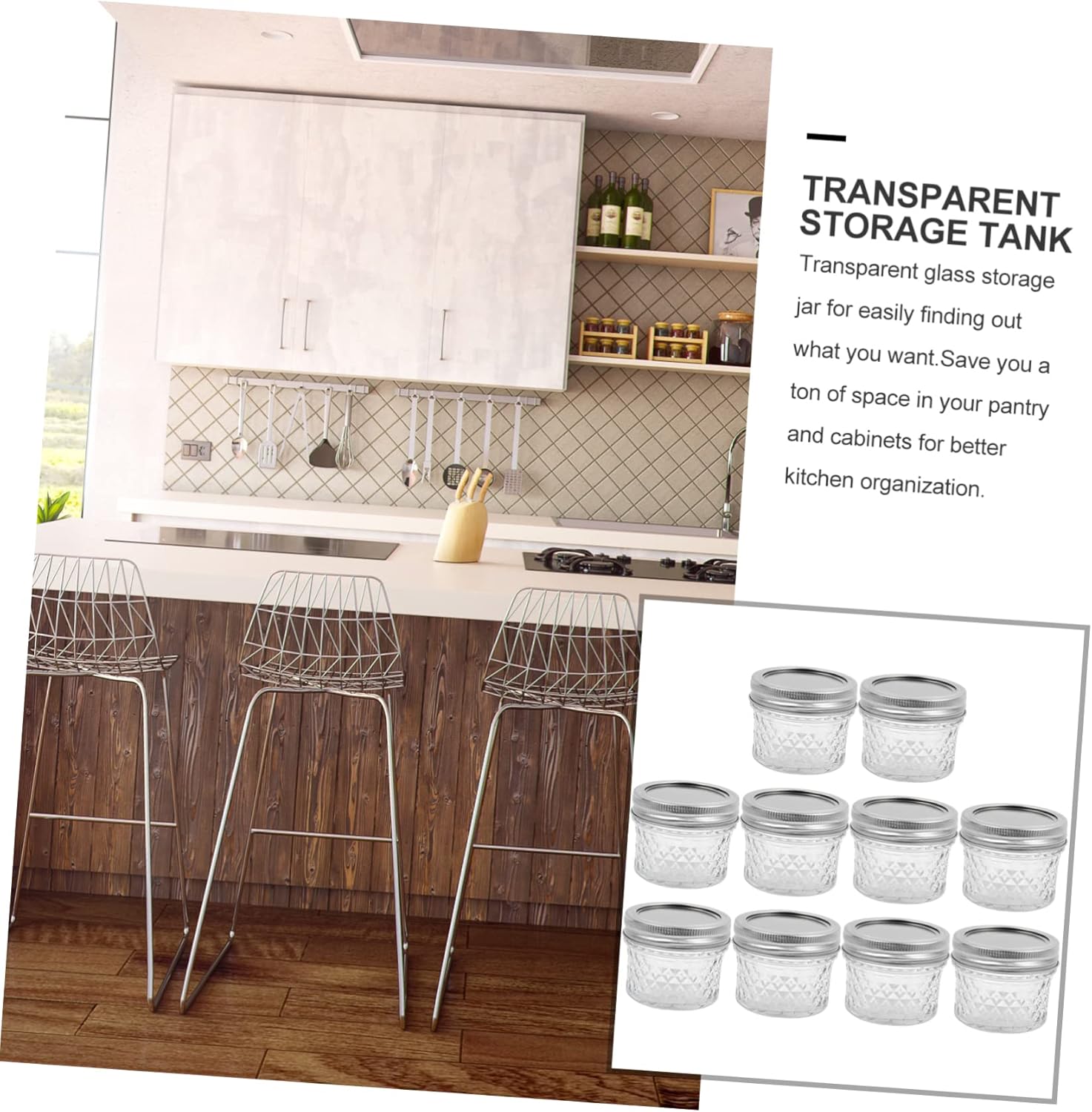 10pcs Sealed Storage Jars for Kitchen Juices Jam Honey Snacks Stackable Food Containers Fresh-keeping Properties
