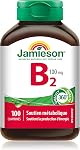 Jamieson Vitamin B2 Riboflavin 100 mg, 100 Tablets, Supports Metabolism and Energy Production, Healthy Red Blood Cells. Vegetarian, No Artificial Flavours, Colours or Preservatives, Proudly Canadian