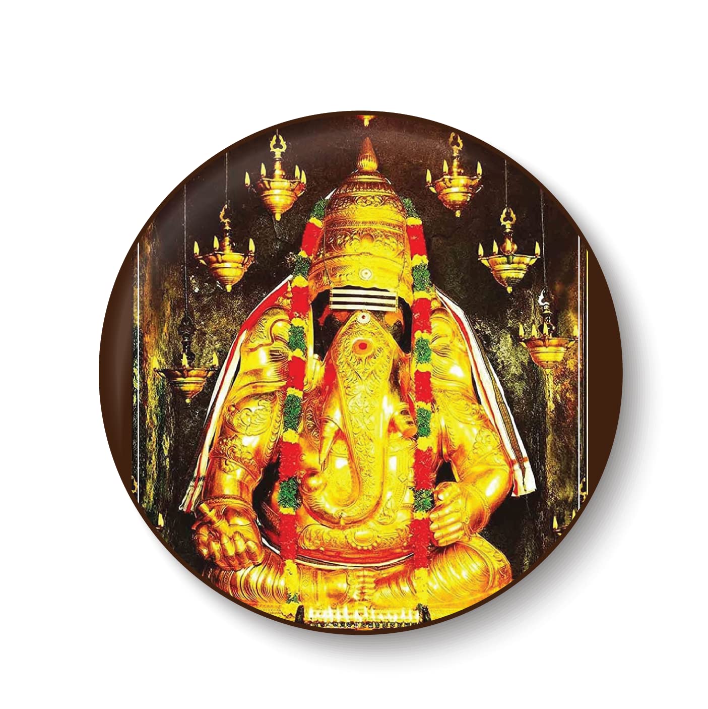 PEACOCKRIDE Pillaiyarpatti Karpaga Vinayagar I Vinayagar I Fridge Magnet (Multicolor, 75mm)-picture-26
