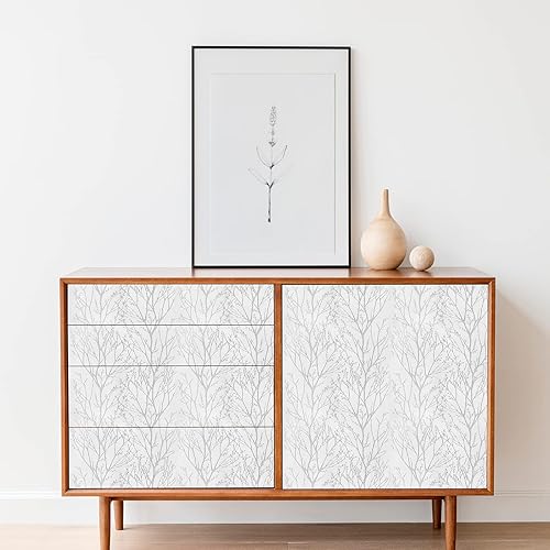 Miniatura 3 de Okydoky Treetops - Papel tapiz autoadhesivo de madera, blanco, extraíble, impermeable, vinilo, 17.3 x 393 pulgadas, LW5178-10