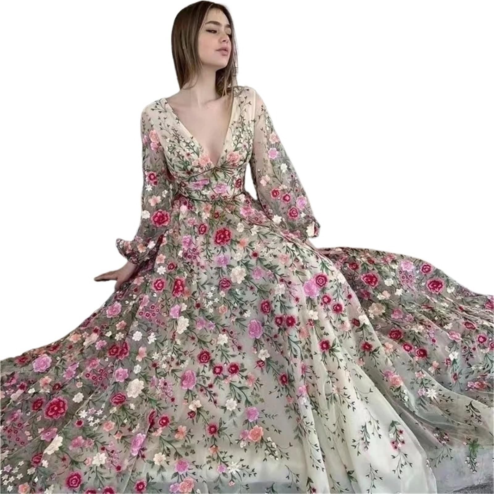 Tela De Tul Tela de encaje bordado rosas malla