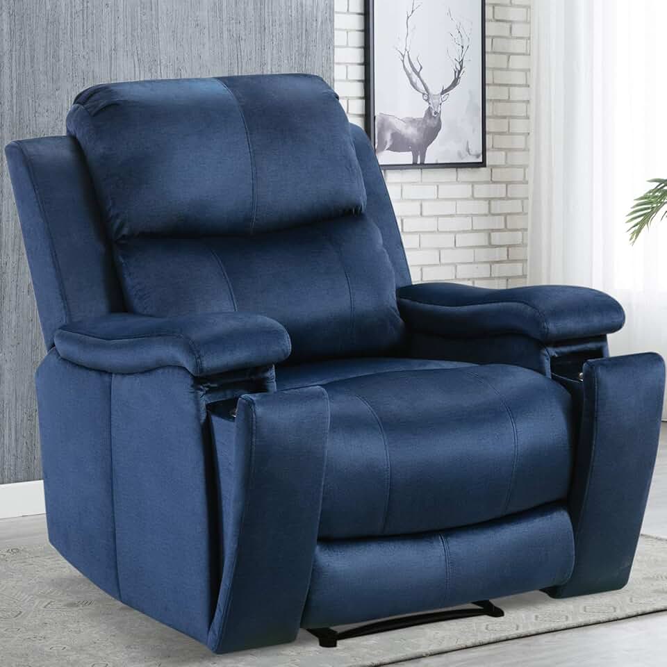 navy blue recliner chair