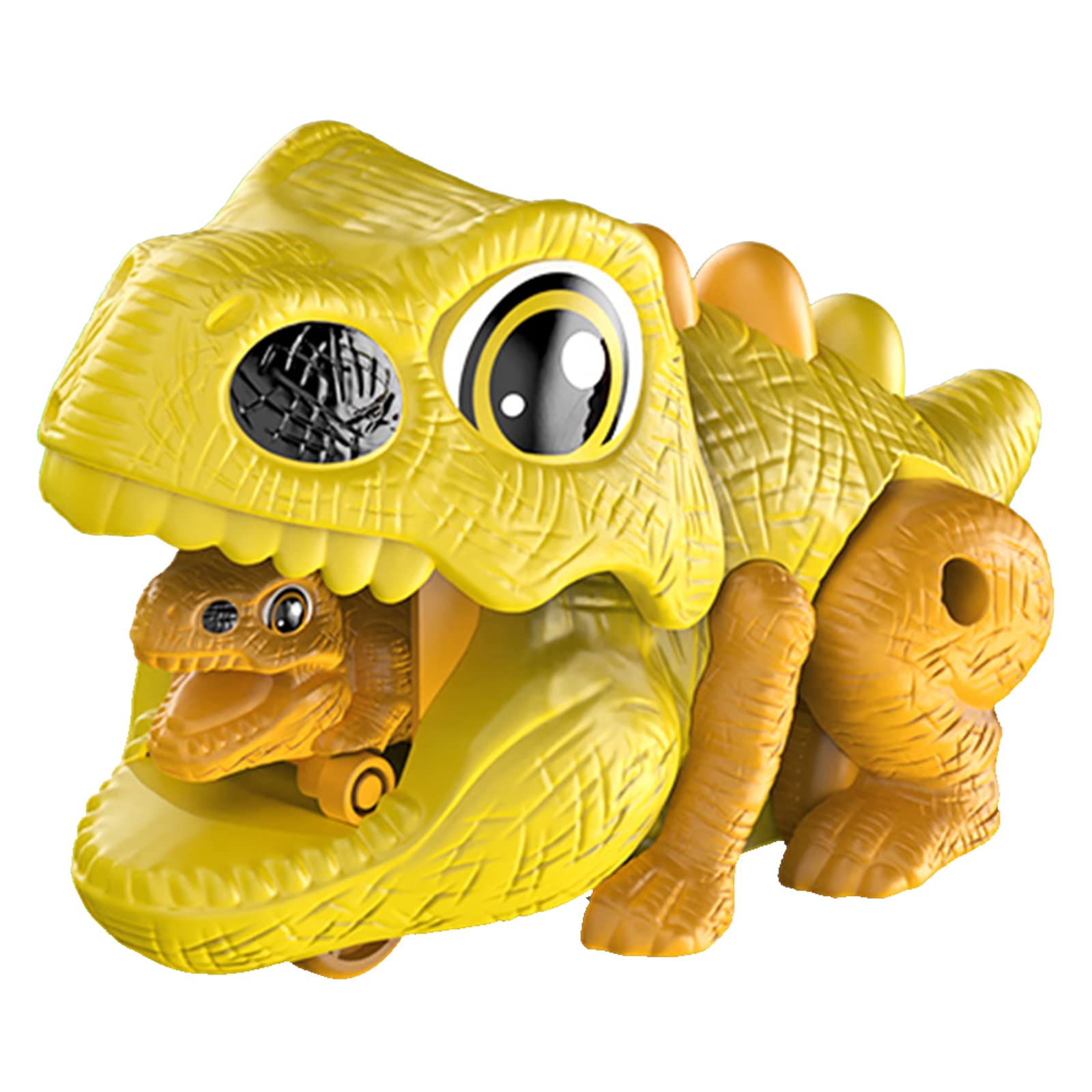 Photo 1 of CreamKids Dinosaur Catapult Chariot Toy, Inertia Sliding Dinosaur car, Press Dinosaur car, Catapult Dinosaur car, Dinosaur Toys for Kids 3-8 Years (Yellow)