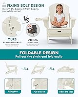 Vista 81 de SERWALL - Silla plegable Adirondack para patio, jardín, exterior, resistente a la intemperie, sillas para hoguera, color naranja