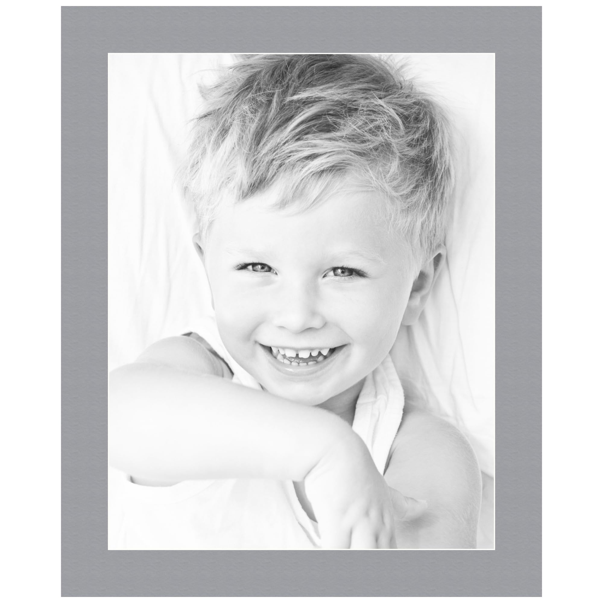 14x18 Silver/Silver Custom Mat for Picture Frame with 10x14 Opening Size (Mat Only, Frame NOT Included) - 8 Pack