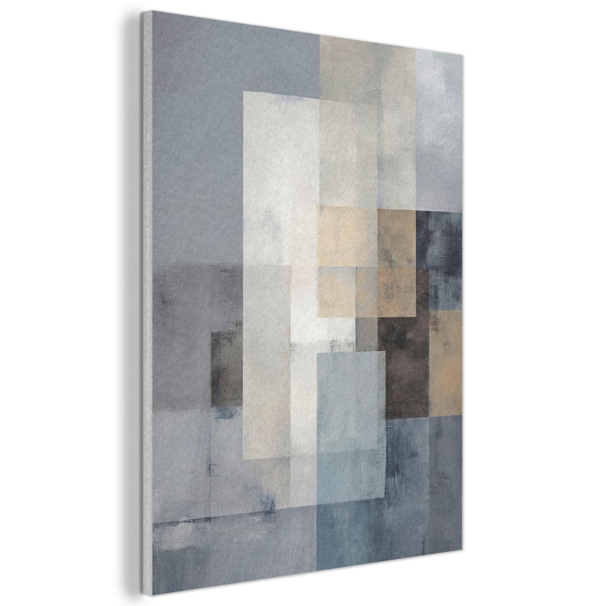 MuchoWow© Felt Panel 70x100 cm Room Style Piece Wallfillers Visual Display Decoration Wall Art Rectangles - Abstract - Blue