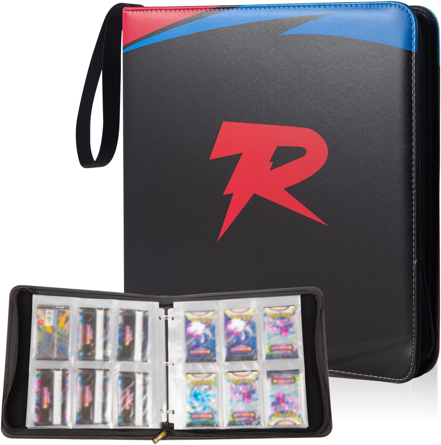 Booster Pack Storage Binder, 6 Pocket Sleeves Hold 60 Sealed Card Packs for TCG MTG Display Collection (Purple)