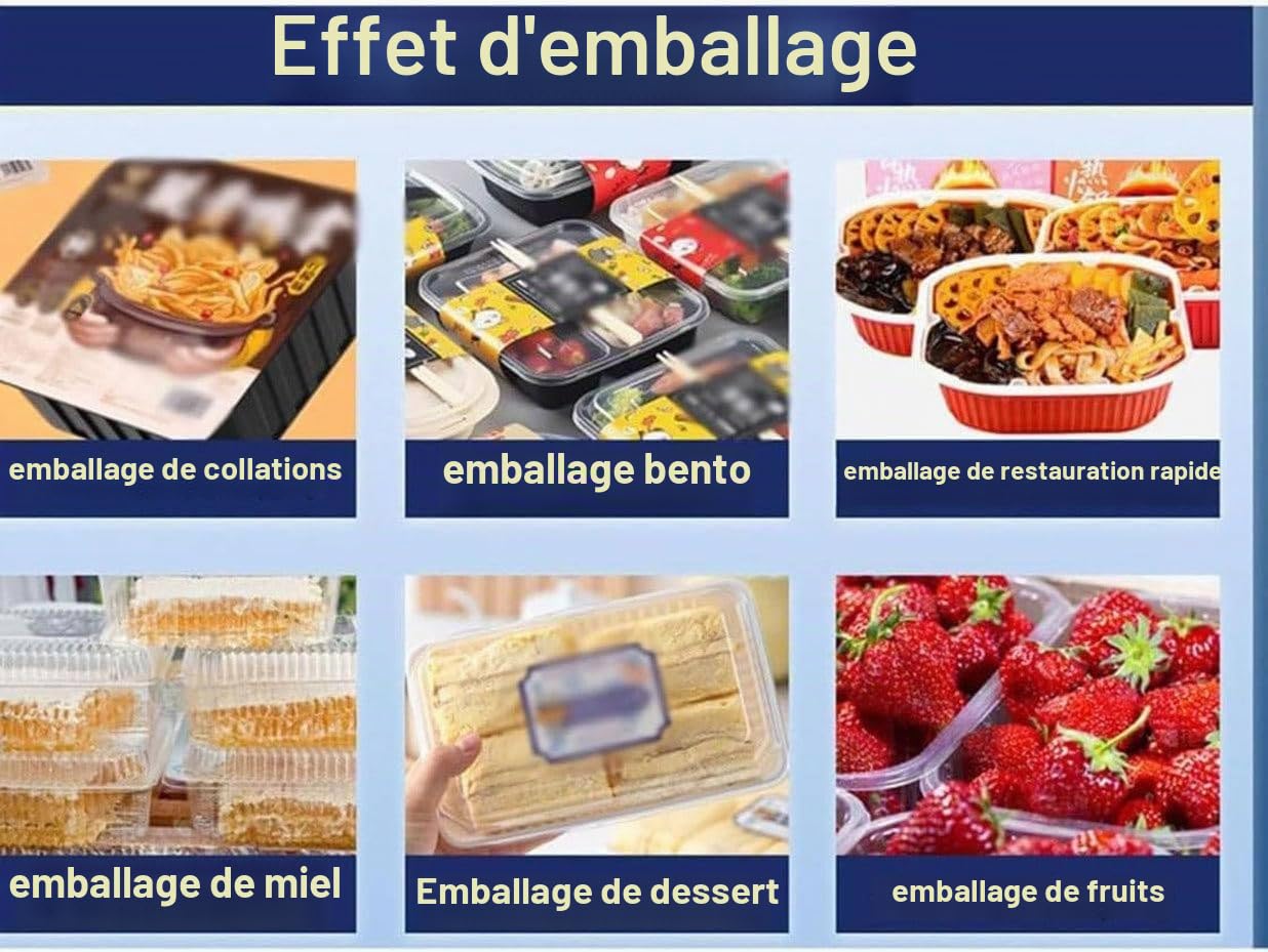 WEIMILOR Machine à sceller Les barquettes de Viande Manuelle et Commerciale - Presse Manuelle Portable pour boîtes à emporter, Compatible avec Les barquettes de 200 x 140 x 80 mm