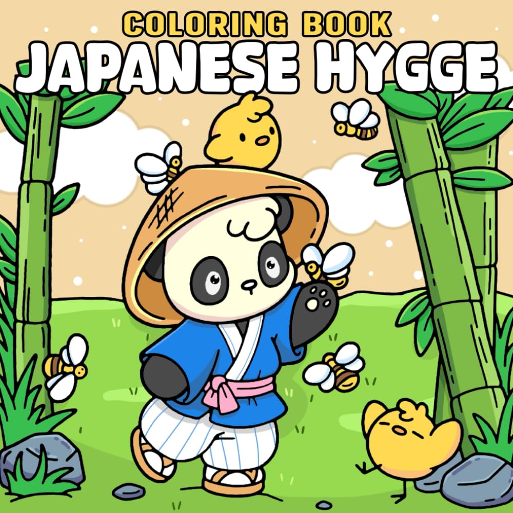 Japanese Hygge Coloring Book: Cute & Comfy Coloring Pages for Adults and Teens with Charming Characters and Delightful Japanese Scenes for Relaxation
