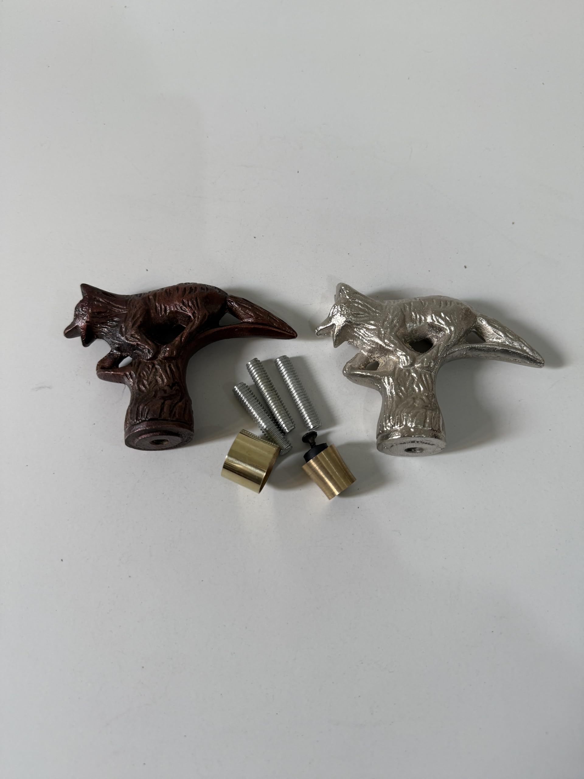 Crochets muraux tête de loup lot de 2 patères décoration murale entrée et salon