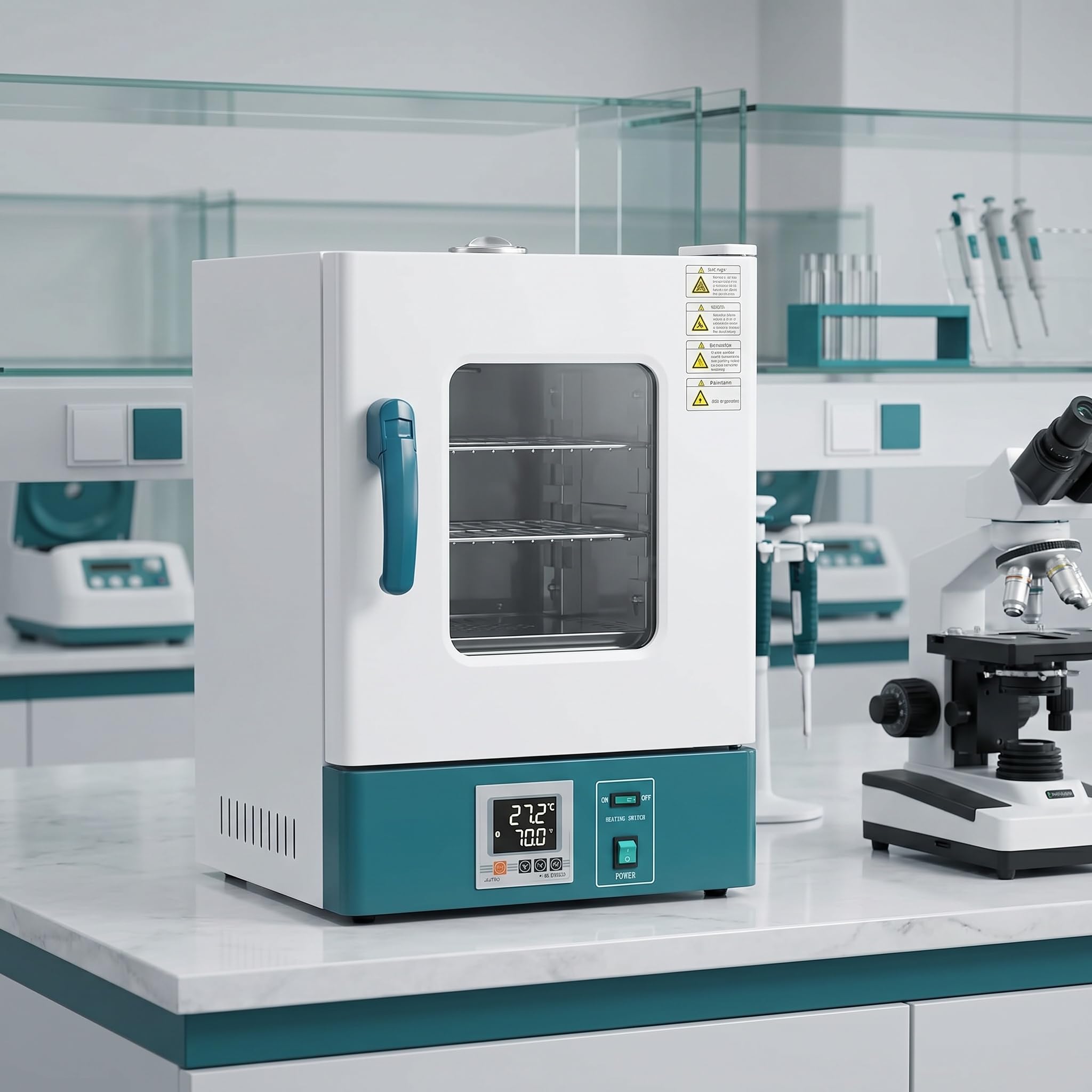 Incubatrice da Laboratorio Digitale da 20 Litri, Controllo della Temperatura Pid, Incubatore Microbiologico 0-65℃ per Colture di Semi, Ricerca Medica E Scientifica, Stabilità di Temperatura