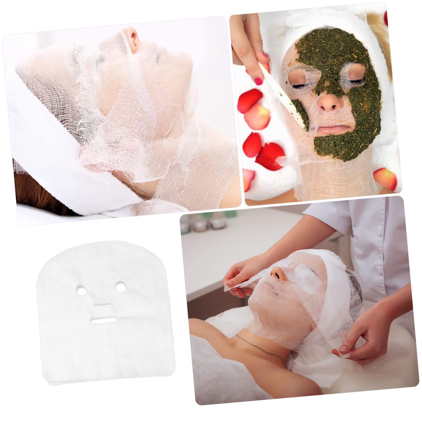 minkissy 300stücke Baumwoll- Für Schönheitssalons Atmungsaktive Gesichtsmaske Sanfte Und Hygienische Anwendung Für Professionelle Und Private Nutzung