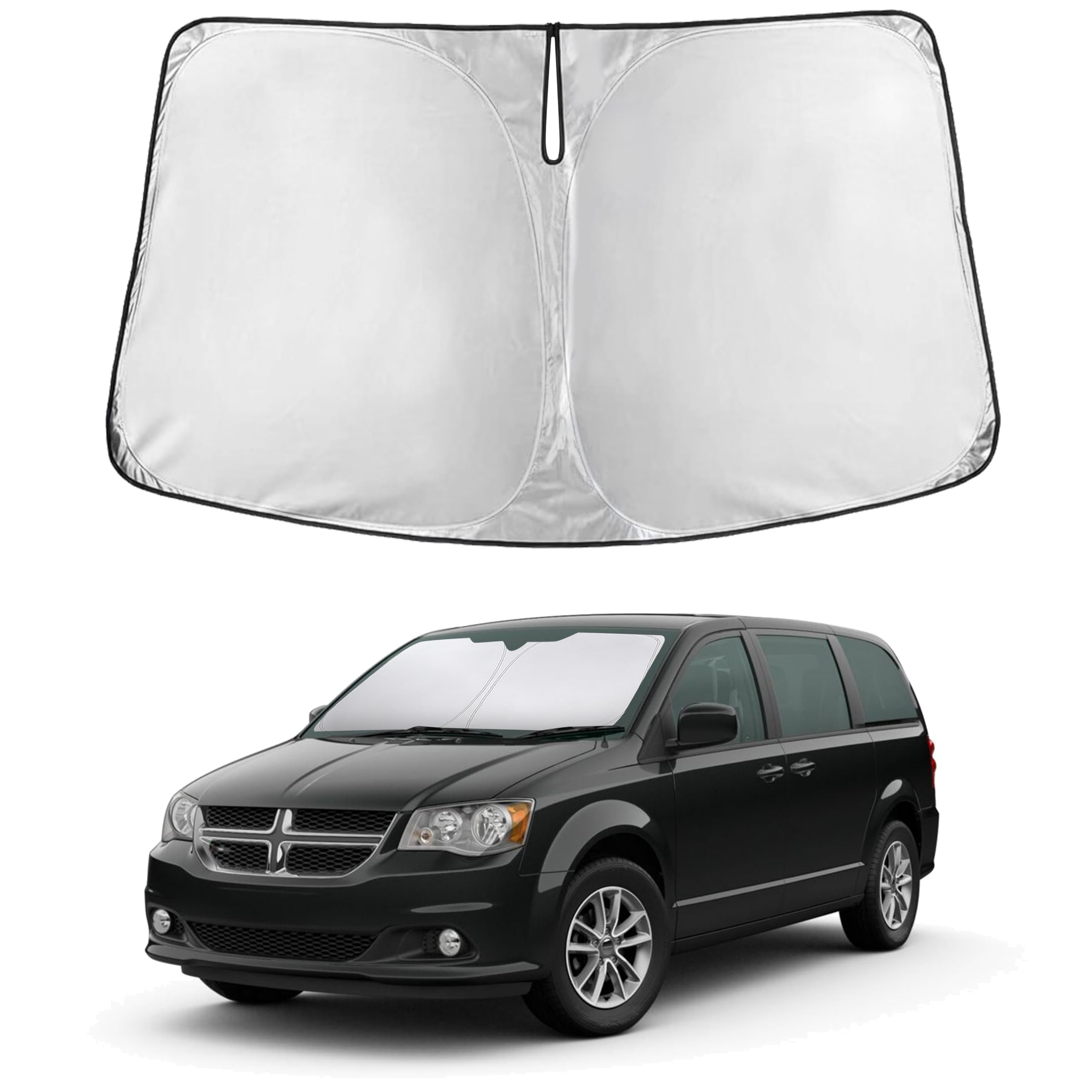 EcoNour Windshield Sunshade Compatible for Dodge Caravan 2008-2019 2020