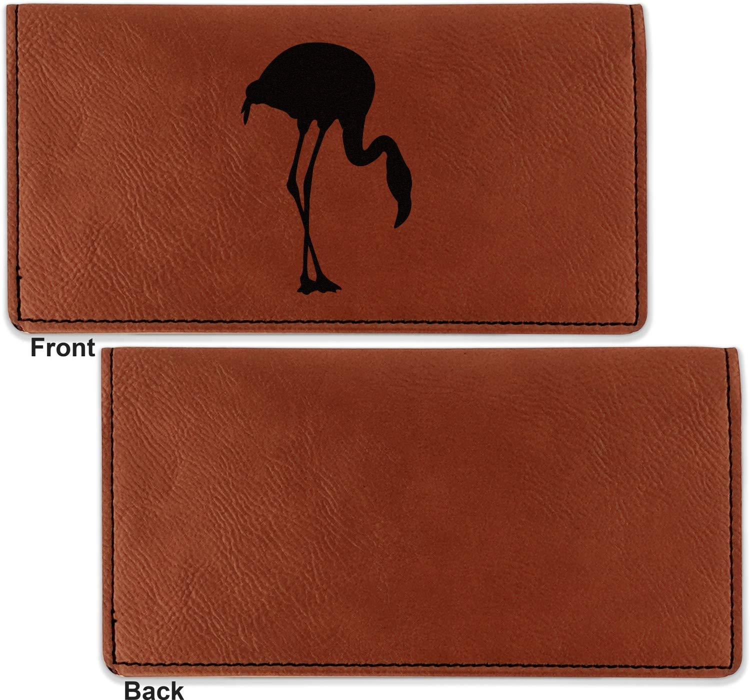 RNK Shops Pink Flamingo Leatherette Checkbook Holder - Single Sided