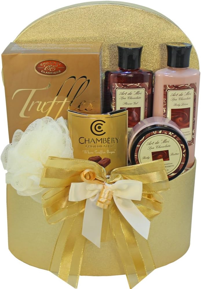 Chocolate Truffle Spa Bath and Body Gift Basket