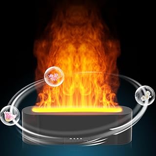 Colorful Flame Fire Diffuser Humidifier,150lm Oil Diffuser with Timing,Ultra-Quiet Aroma Essential Oils Aromatherapy Diffusers for Large Room, Bedroom, Office Volcano Diffuser for Bedroom