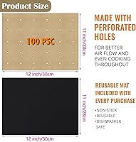 Vista 62 de WMKGG 200 piezas de papel pergamino sin blanquear para hornear, hojas de papel pergamino precortadas de 9 x 13 pulgadas para cocinar, asar a