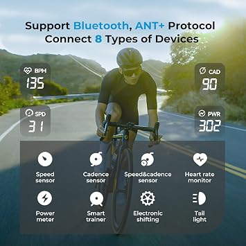 GEOID CC600 Color Screen Bike/Cycling Computer Wireless - Route Navigation with Reroute Planing, WiFi & Bluetooth, Fast 5s GPS Positioning, Free Indoor Training
