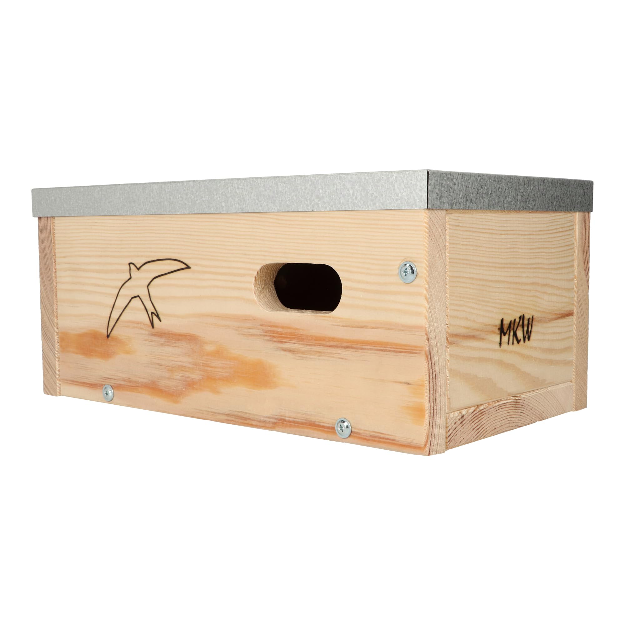 Mauersegler Typ EINFACH DIY MKW - Stabiler nisthaus für Wildvögel und Gartenvögel - Vogelhaus aus Nadelholz - Wetterfest