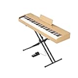 Melentro Digital Piano 88 key Semi Weighted Keyboard With X Stand & Sustain Pedal, Full-Size Beginner Electric Piano For Bluetooth, Headphone Mode, USB-MIDI (Light Apricot)