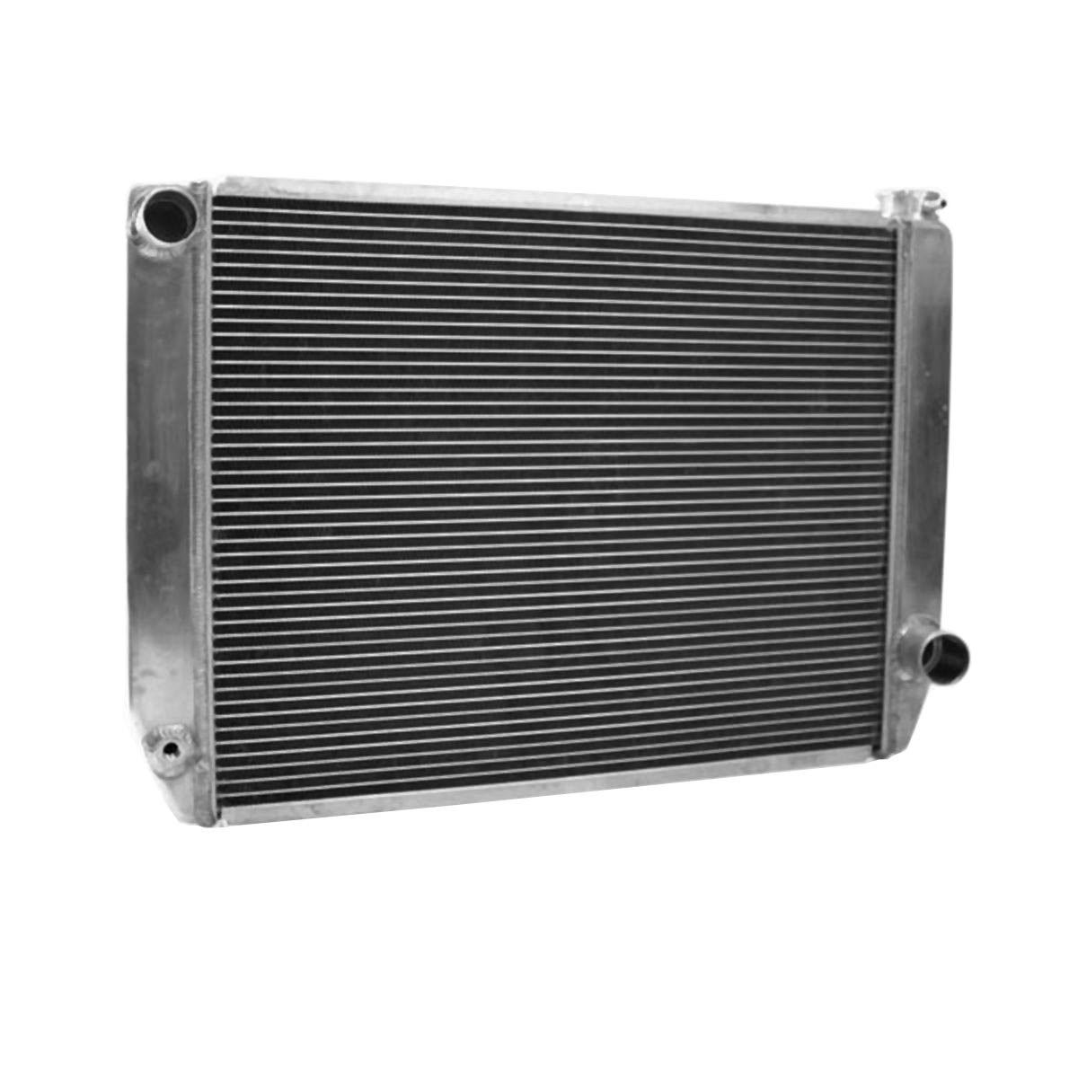 Griffin Radiator 1-55242-X MaxCool 27.5" x 19" 2-Row Universal Radiator with 1.25" Tube and Top, Left, Bottom, Right Outlets
