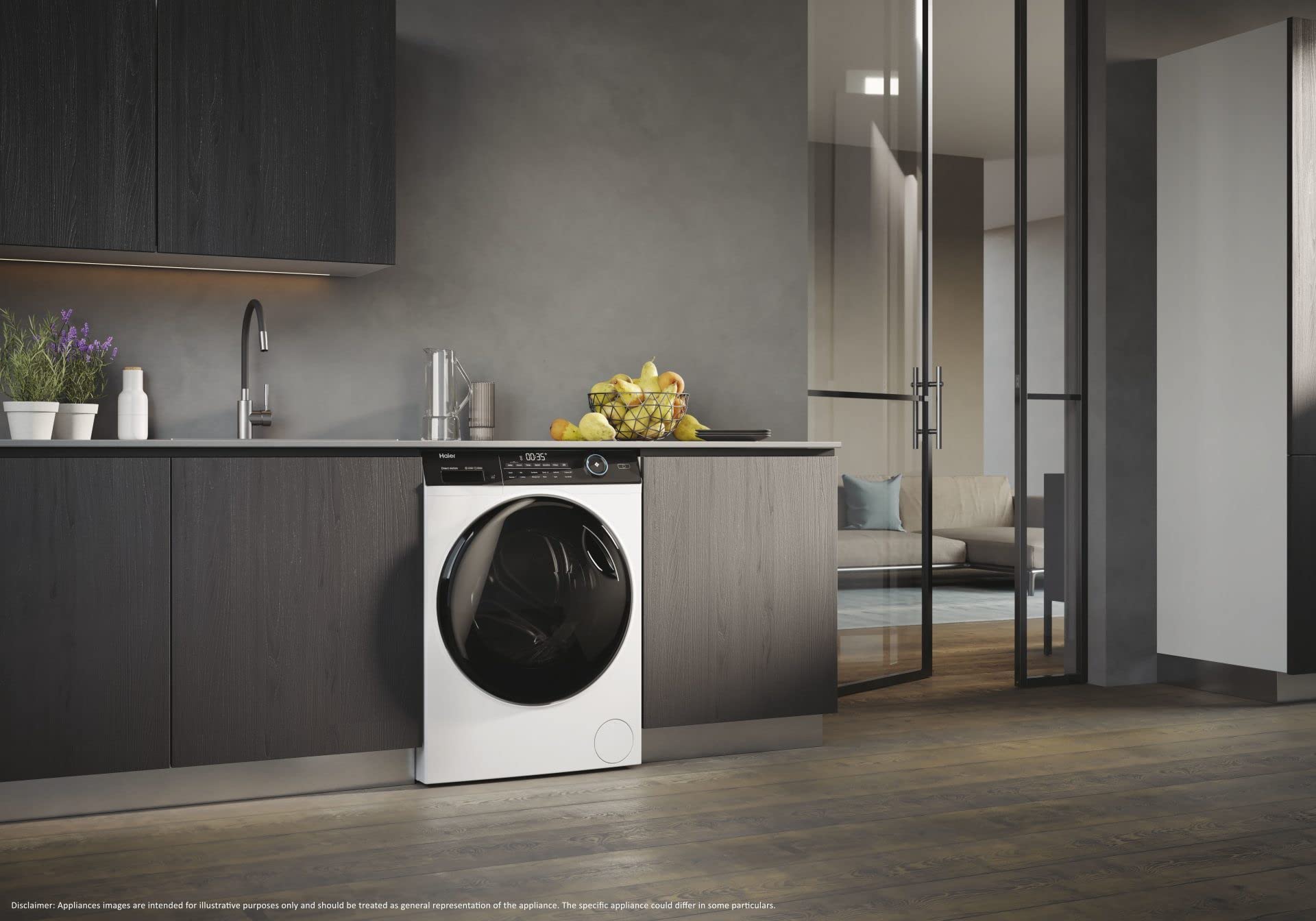 Haier I-Pro Serie 5 Lavasciuga 10+6 Kg, Libera Installazione, Carica Frontale, 1400 Giri, Classe A, Trattamento Antibatterico, Rilevamento Carico, Vapore, AxLxP 85x59,5x53, Bianca - HWD100-B14959UIT