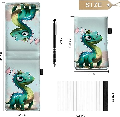 Miniatura 14 de Juego de 4 soportes para bloc de notas de tamaño de bolsillo, de piel sintética, mini bloc de notas con 2 bloc de notas pequeños y lápiz capacitivo