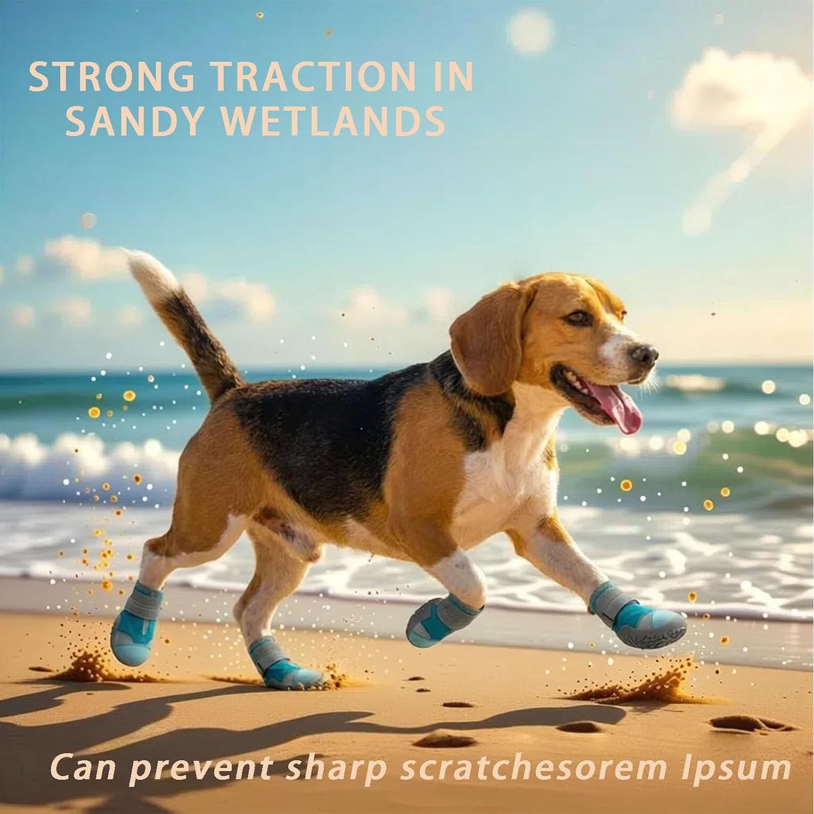 4Er-Set Hundeschuhe Für Alle Jahreszeiten, Wasserdicht Und rutschfest, Verstellbare Pfotenschutzschuhe Mit Reflektierenden Streifen Für Kleine, Mittlere Und Große Hunde,2XL