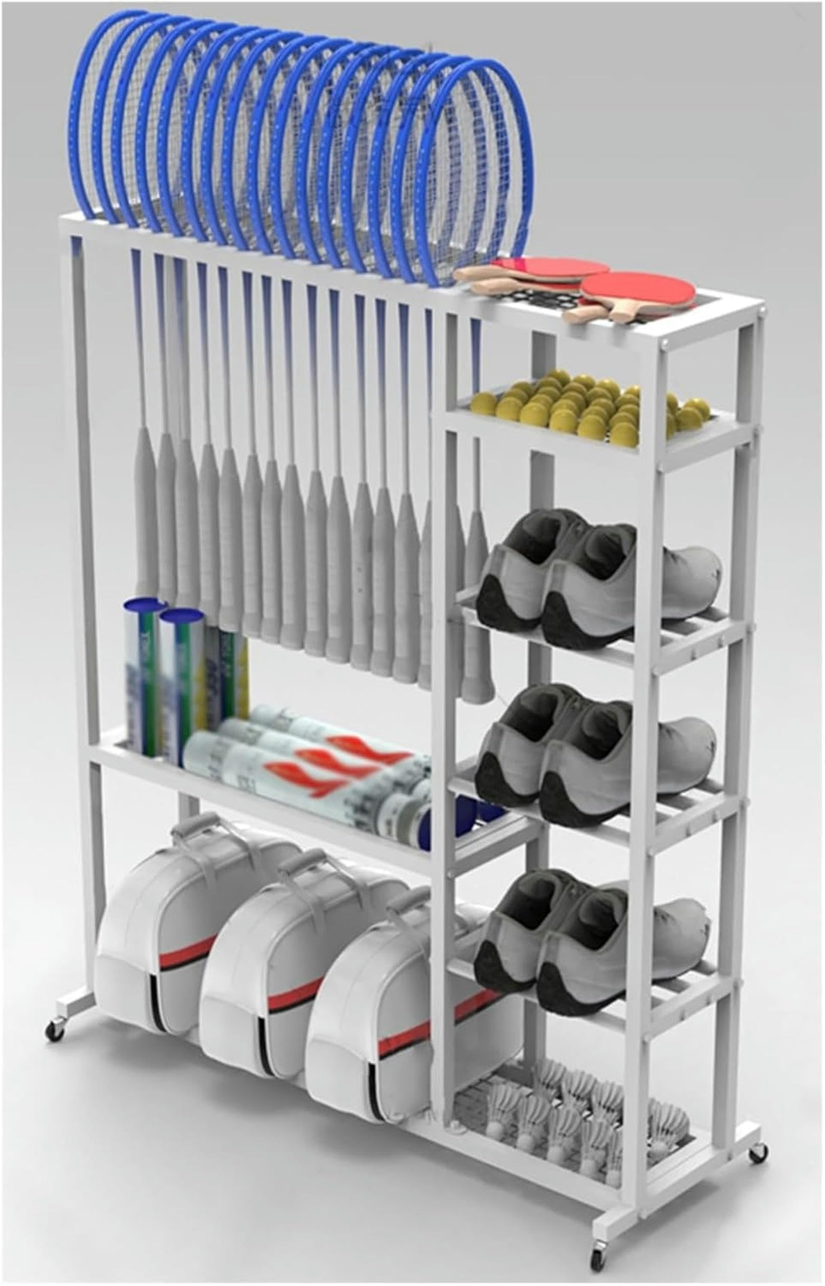 Support de rangement pour raquettes de tennis pour stopper le désordre dans le garage