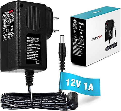 Adaptador de fuente de alimentación de conmutación CC de 12 V 1 A 12 W 2.1 x 5.5 CA (entrada 100-240 V, salida 12 voltios 1 amperio) cargador
