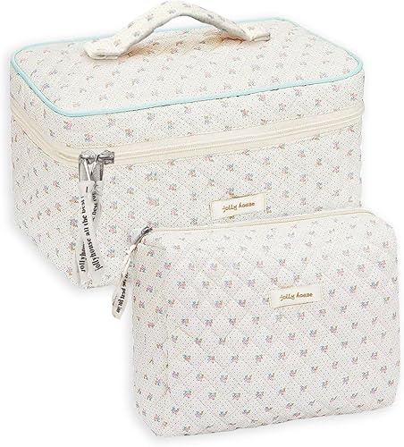 GEMLORD Bolsa de maquillaje de 3 piezas con parches de preparación para niños, pequeña bolsa de cosméticos con letras de chenilla, piel sintética,