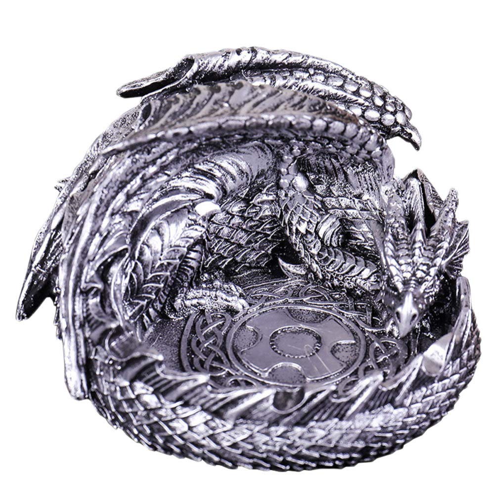 Decorative Dragon Mythical Ashtray Figurine Sculptures As Gothic Home Decor and Barware Smoking Receptacles for Smokers