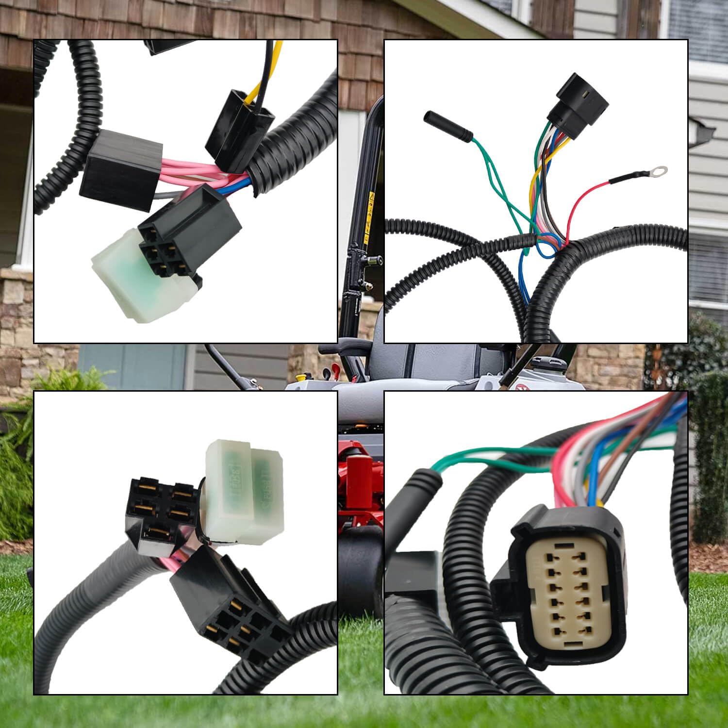 Complete Wiring Harness 136-9184,Compatible with Toro TimeCutter Mower & Exmark Quest E/S Series,Lawn Mower Wiring Harness Kit Replace 136-9184 119-3343 121-5652