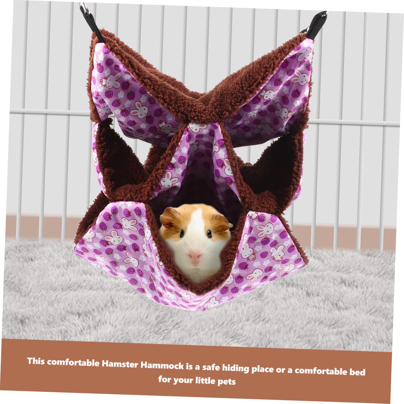 DOITOOL 3stücke Hängematte Für Kleine Haustiere Dreilagiges Plüschbett Atmungsaktiv Und Bequem Für Hamster Meerschweinchen Frettchen Und Ratten Einfach Im Käfig Zu Befestigen